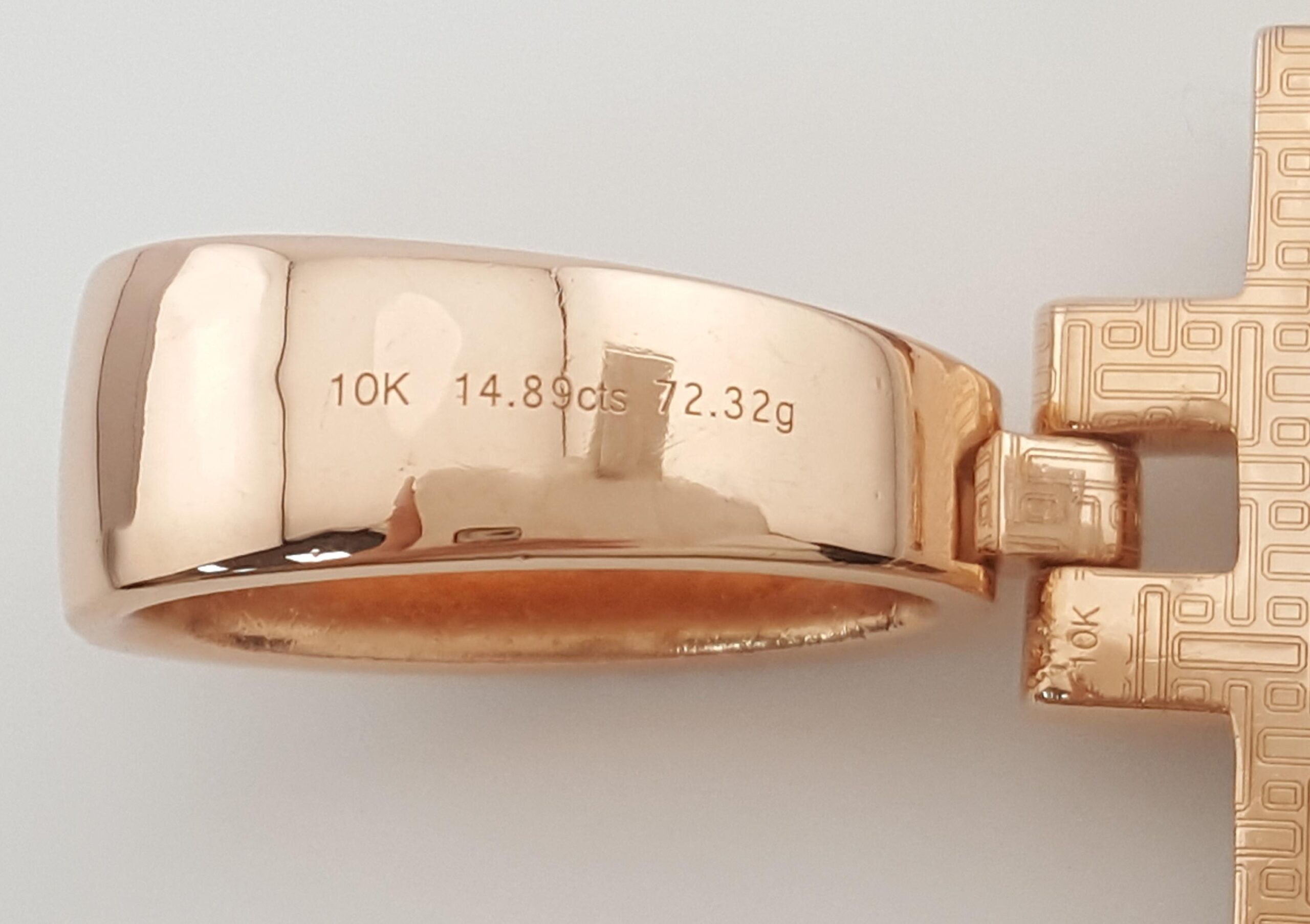 Diamond Lee Pendant 14.89 ct 75 Grams 2.65" 10k Rose & White Gold