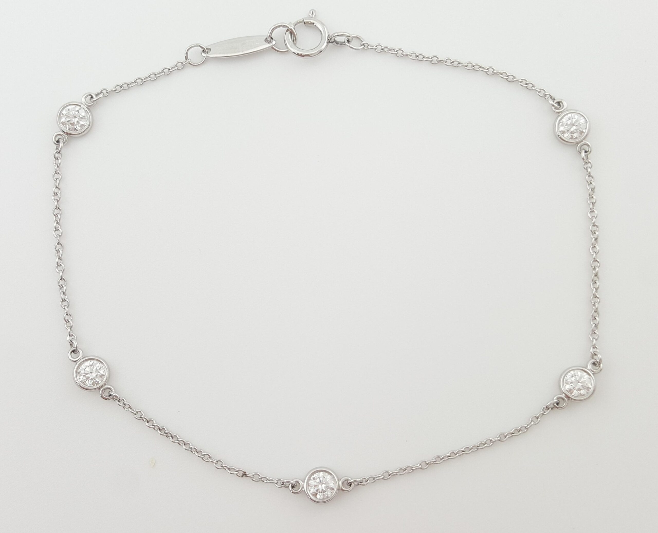 Tiffany & Co. Elsa Peretti Diamond By The Yard Bracelet 0.4 ct Platinum 7" $5700