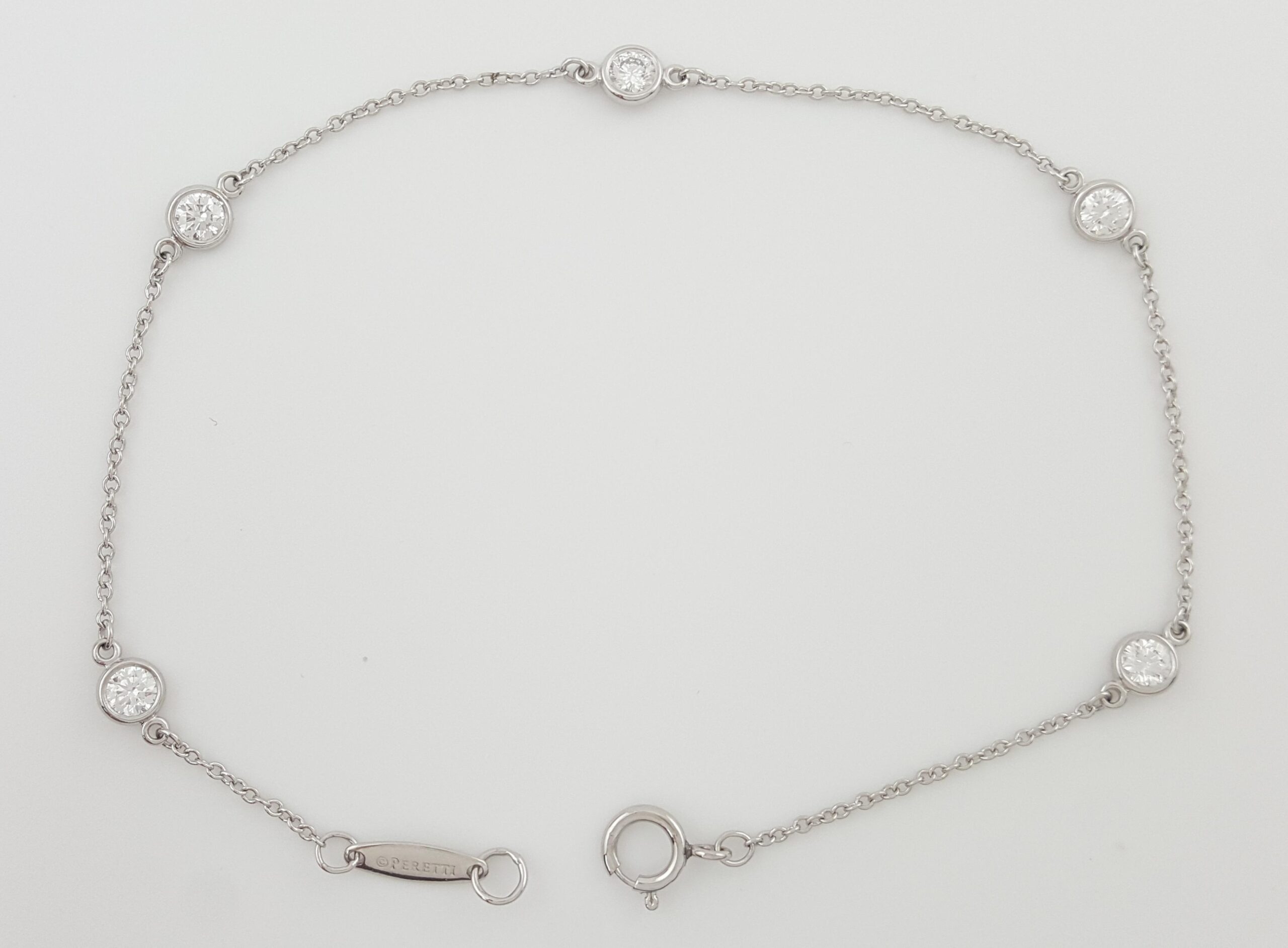 Tiffany & Co. Elsa Peretti Diamond By The Yard Bracelet 0.4 ct Platinum 7" $5700