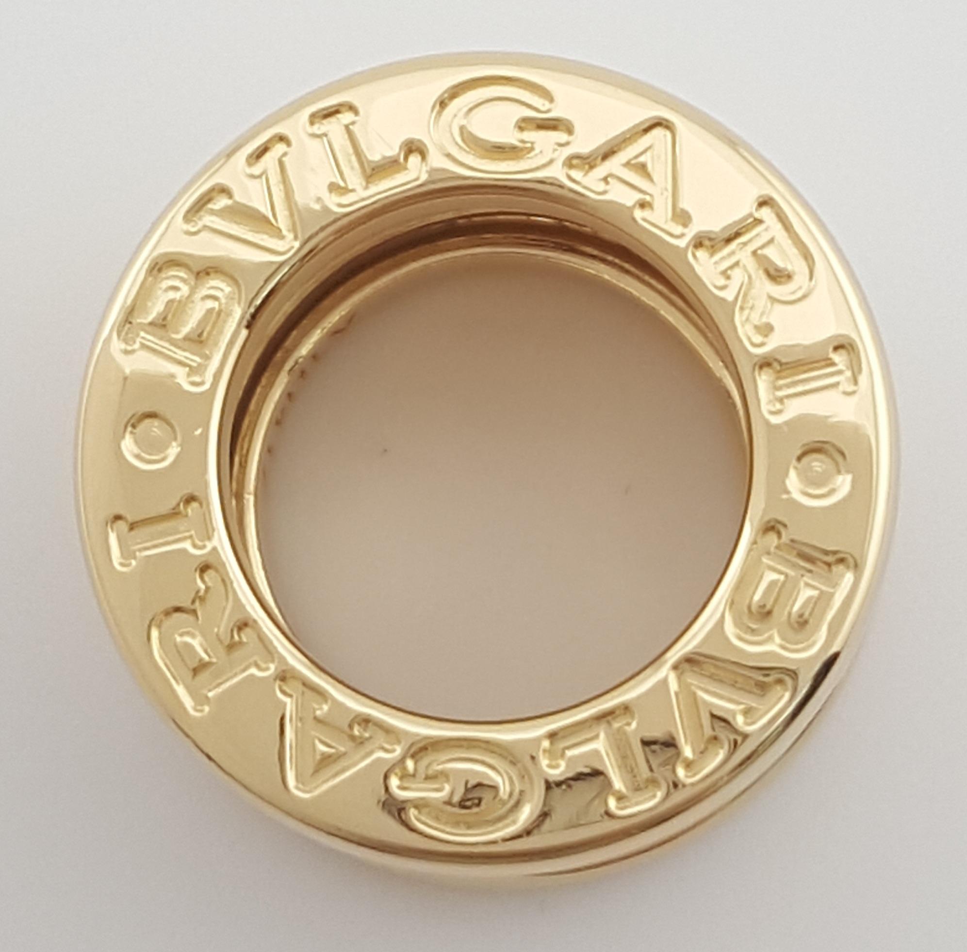 Bvlgari Bulgari B.Zero1 18k Yellow Gold Pendant 6.5 Grams