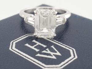 Harry Winston Classic Emerald Cut Diamond Engagement Ring 4.03 ct Retail $190K