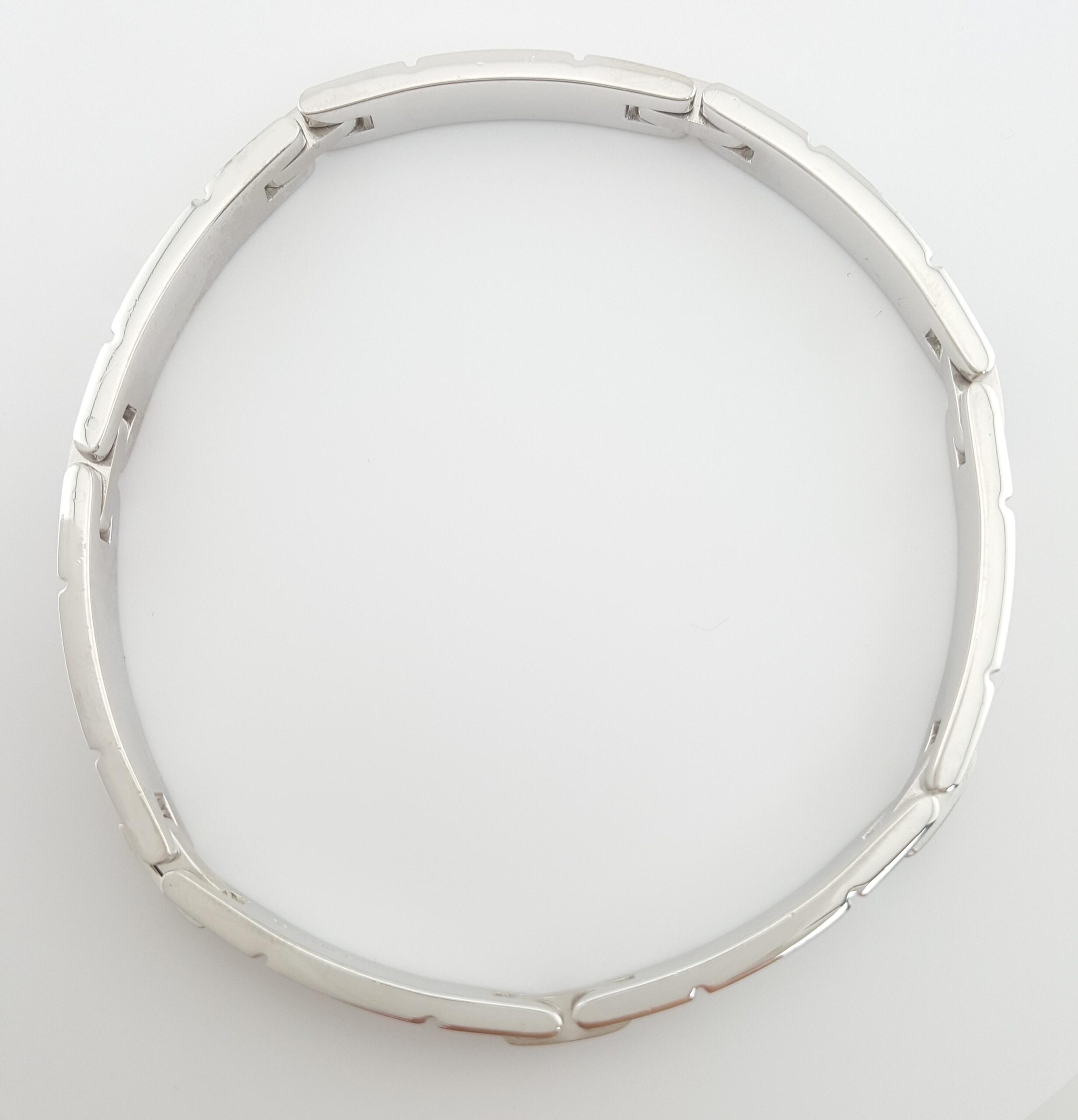 Tiffany & Co. Streamerica 18K White Gold Flat Link Bracelet 48.5 grams 8" 6.5 mm