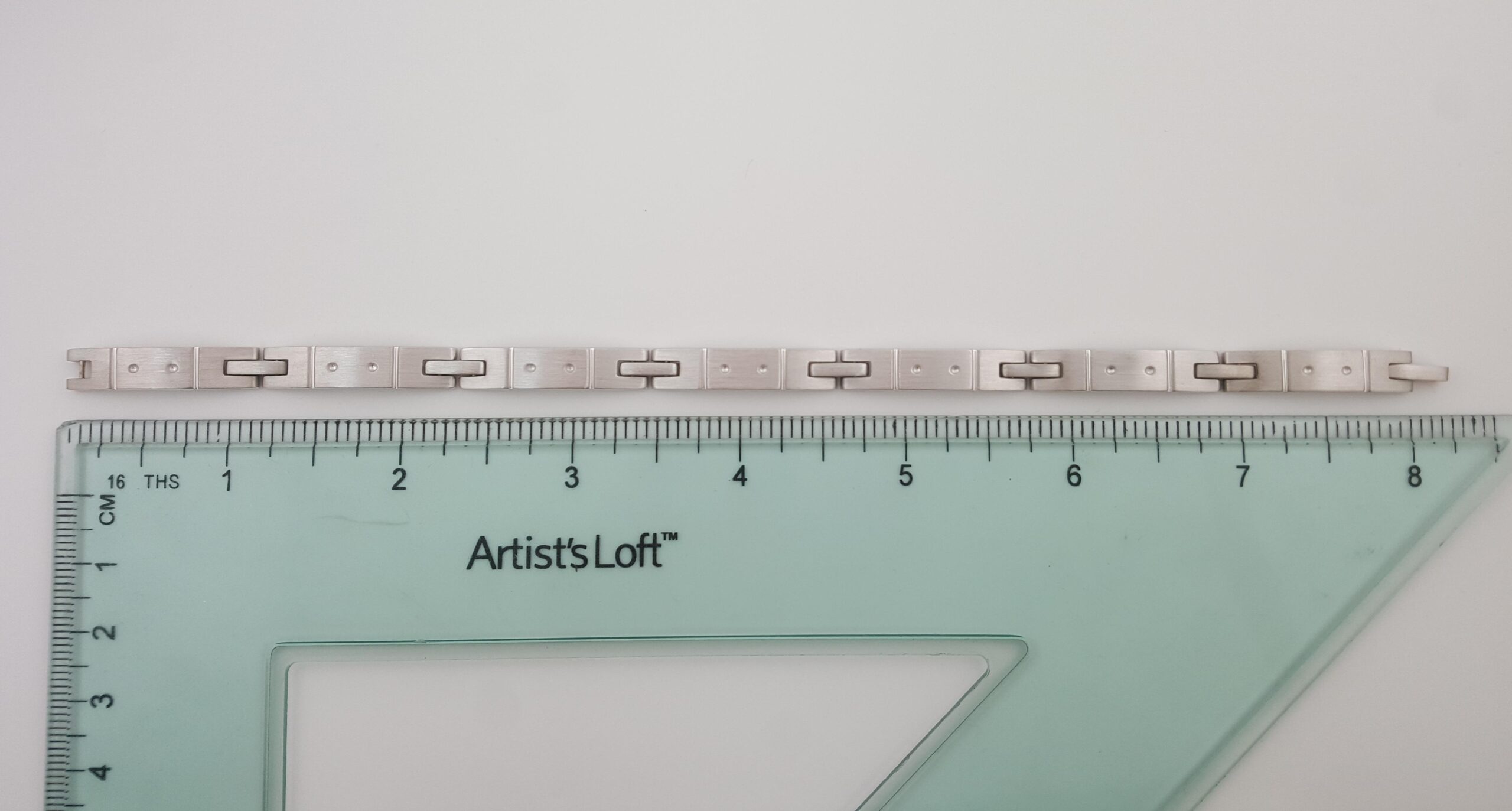 Tiffany & Co. Streamerica 18K White Gold Flat Link Bracelet 48.5 grams 8" 6.5 mm