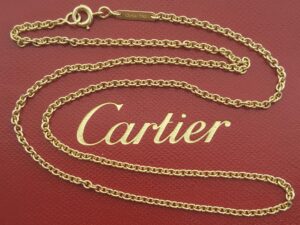 Cartier 18k Yellow Gold Chain Necklace 17" 6.8 Grams 2.2 mm
