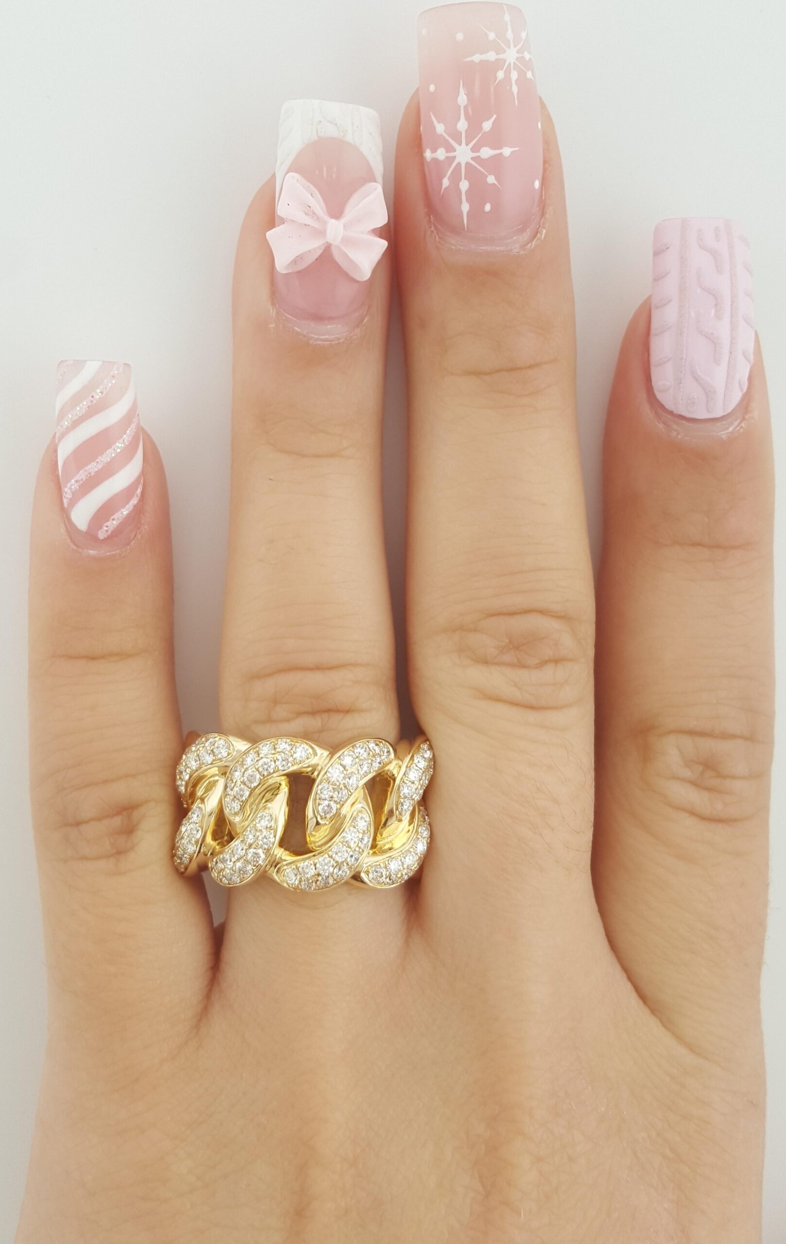 Diamond Cuban Link Gent's Ring 1.3 ct 14k Yellow Gold 8.8 Grams