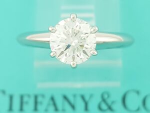 Tiffany & Co Round Diamond Solitaire Platinum Engagement Ring 1.01 ct Rtl $17k