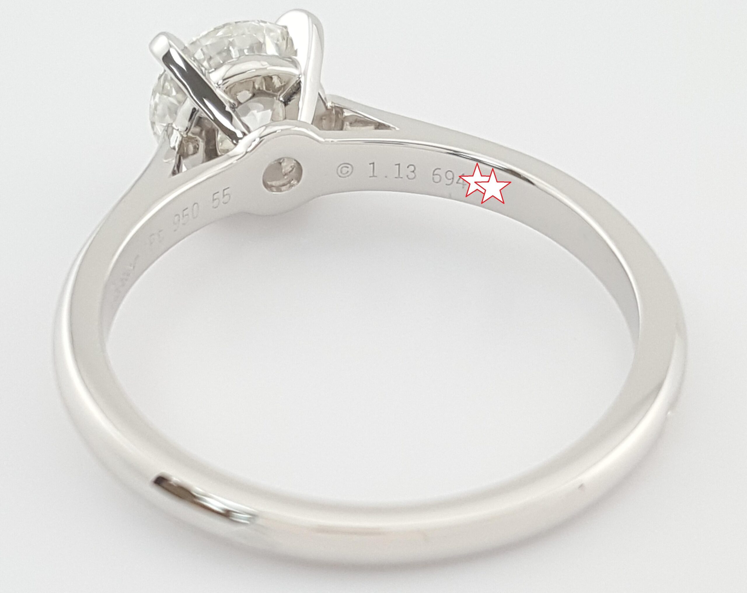 Cartier Solitaire 1895 Round Diamond Engagement Ring 1.13 ct Platinum Rtl $20K