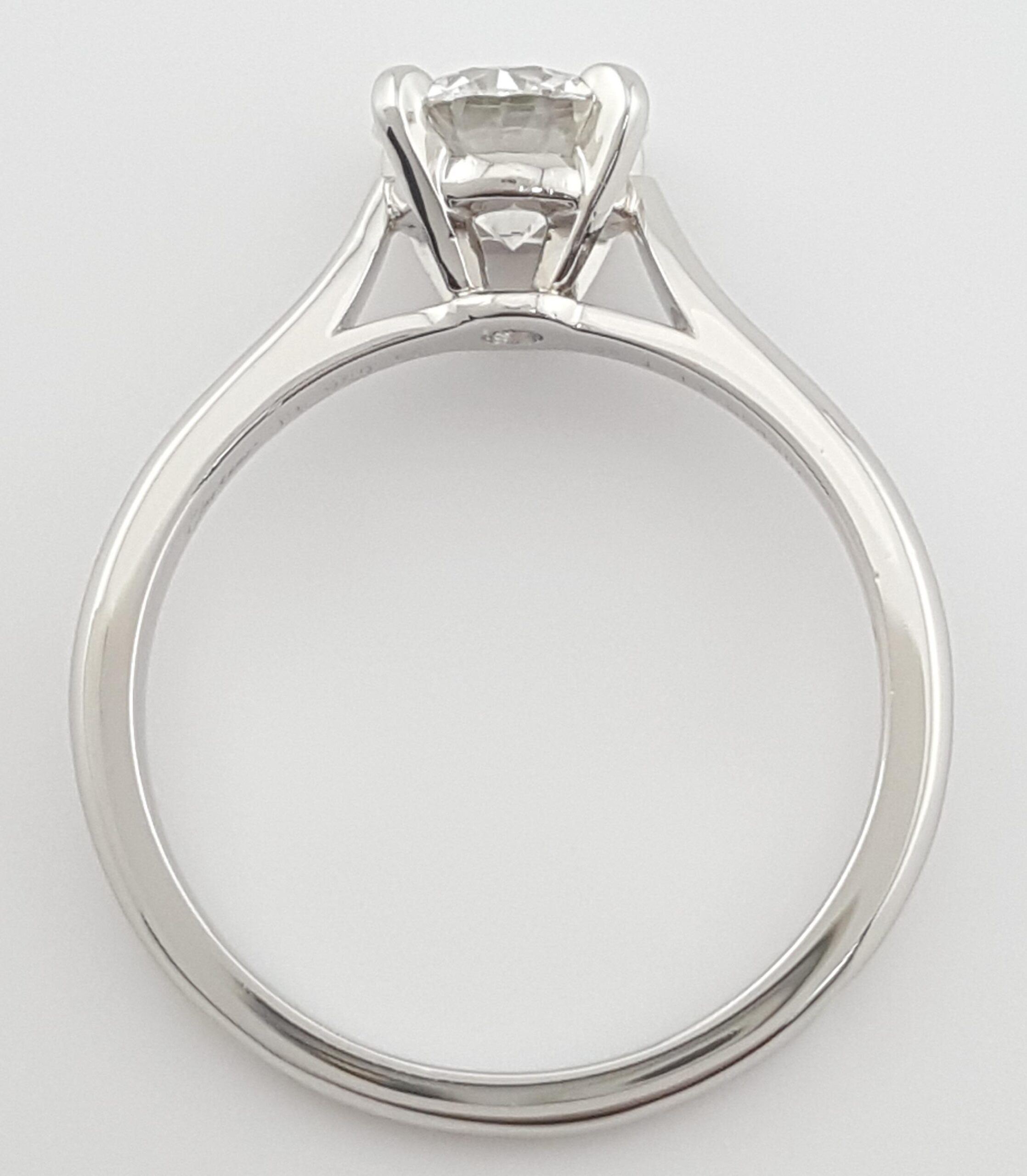 Cartier Solitaire 1895 Round Diamond Engagement Ring 1.13 ct Platinum Rtl $20K
