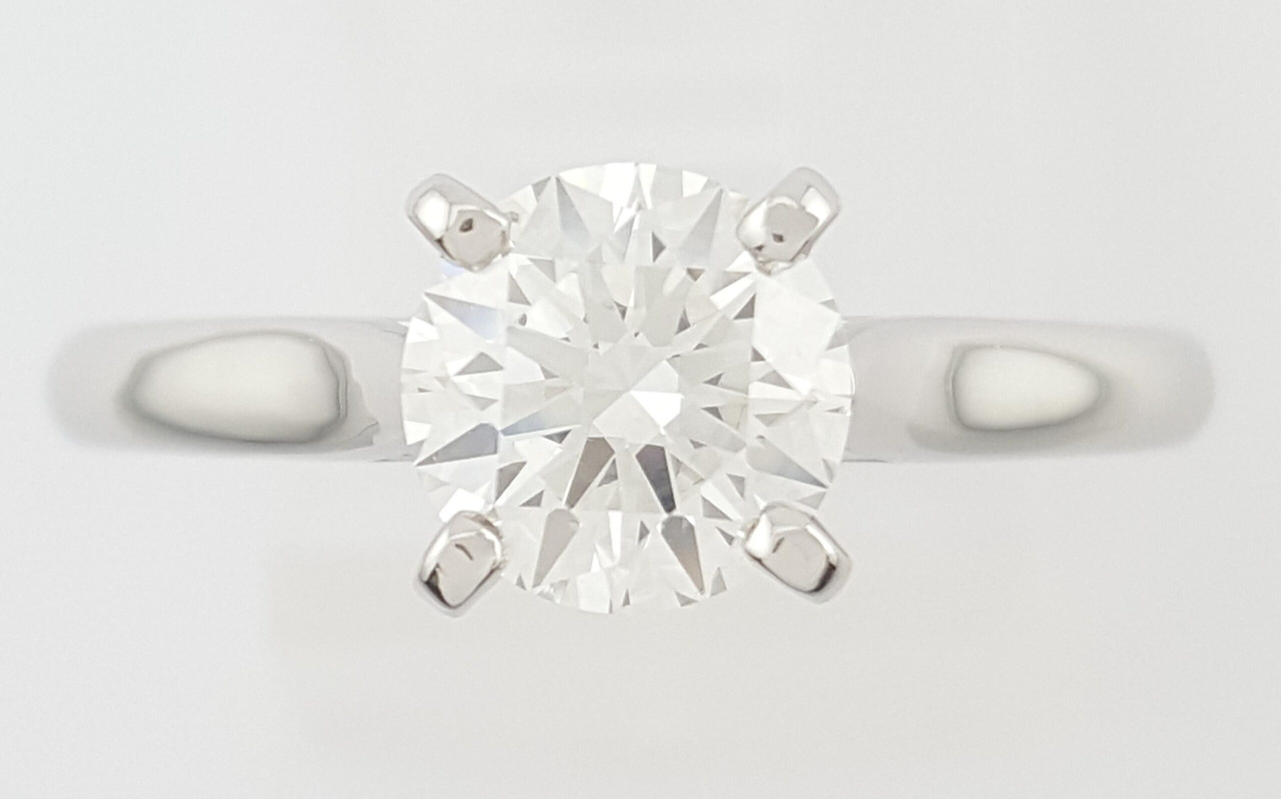 Cartier Solitaire 1895 Round Diamond Engagement Ring 1.13 ct Platinum Rtl $20K