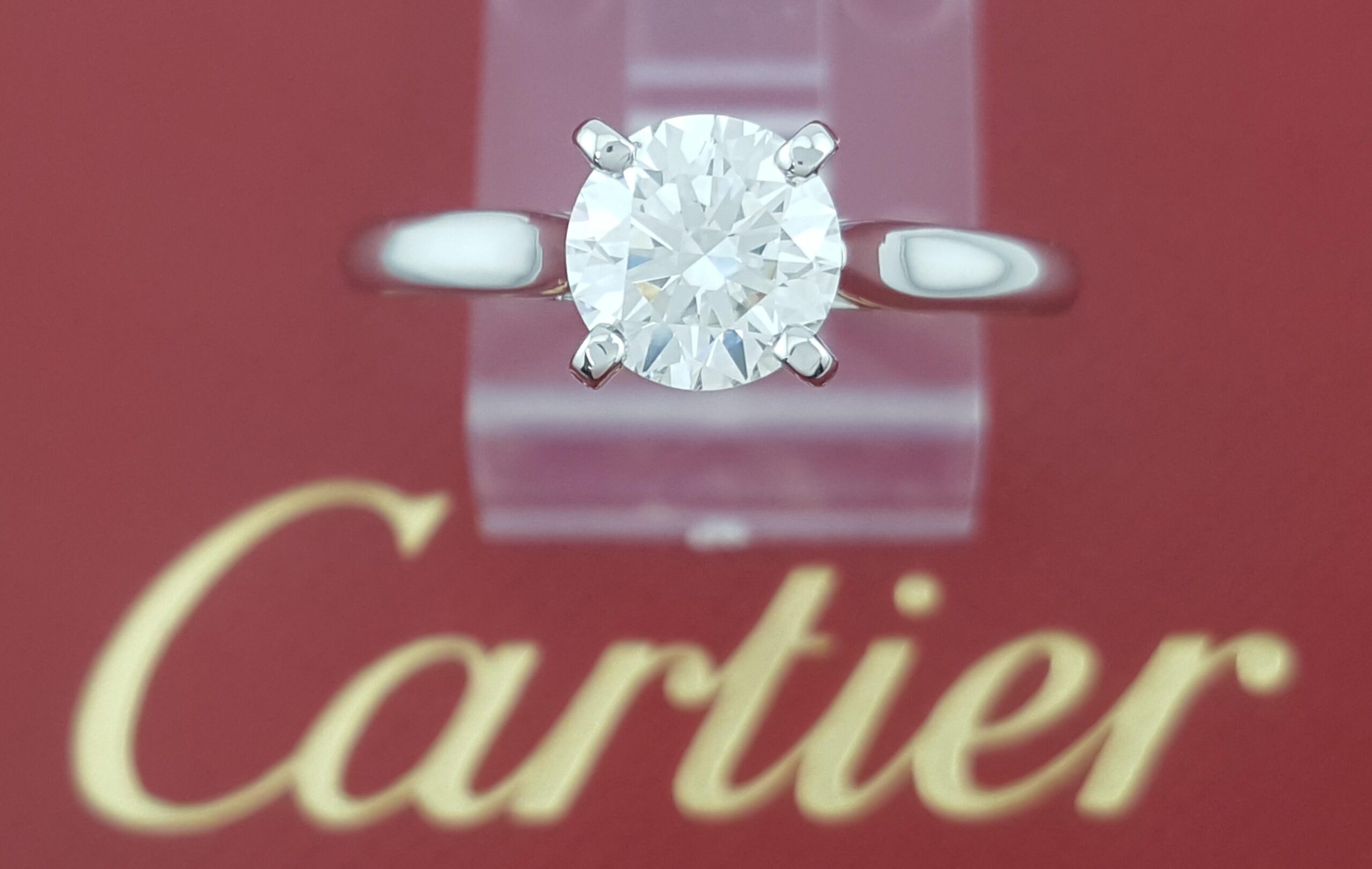 Cartier Solitaire 1895 Round Diamond Engagement Ring 1.13 ct Platinum Rtl $20K