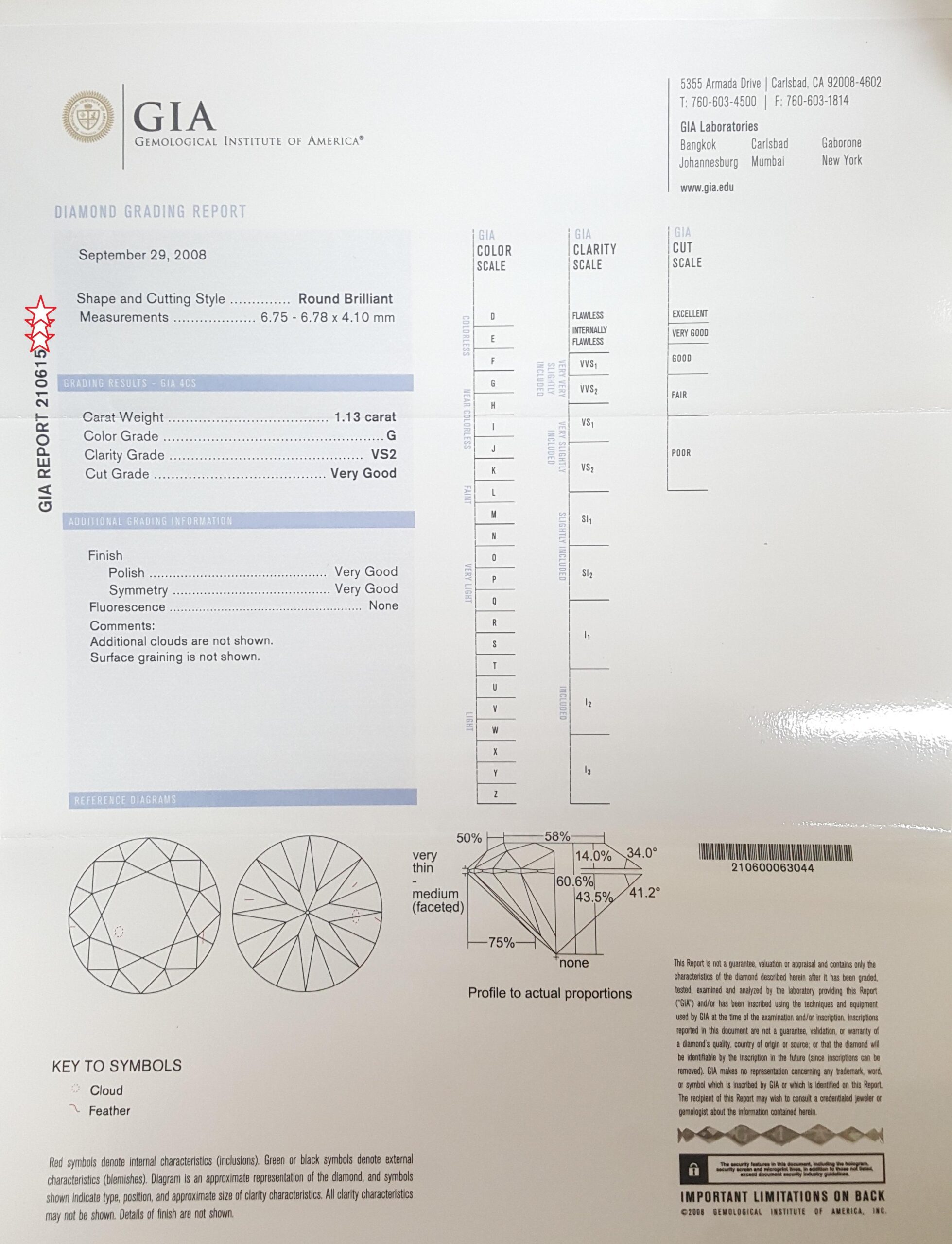 Cartier Solitaire 1895 Round Diamond Engagement Ring 1.13 ct Platinum Rtl $20K