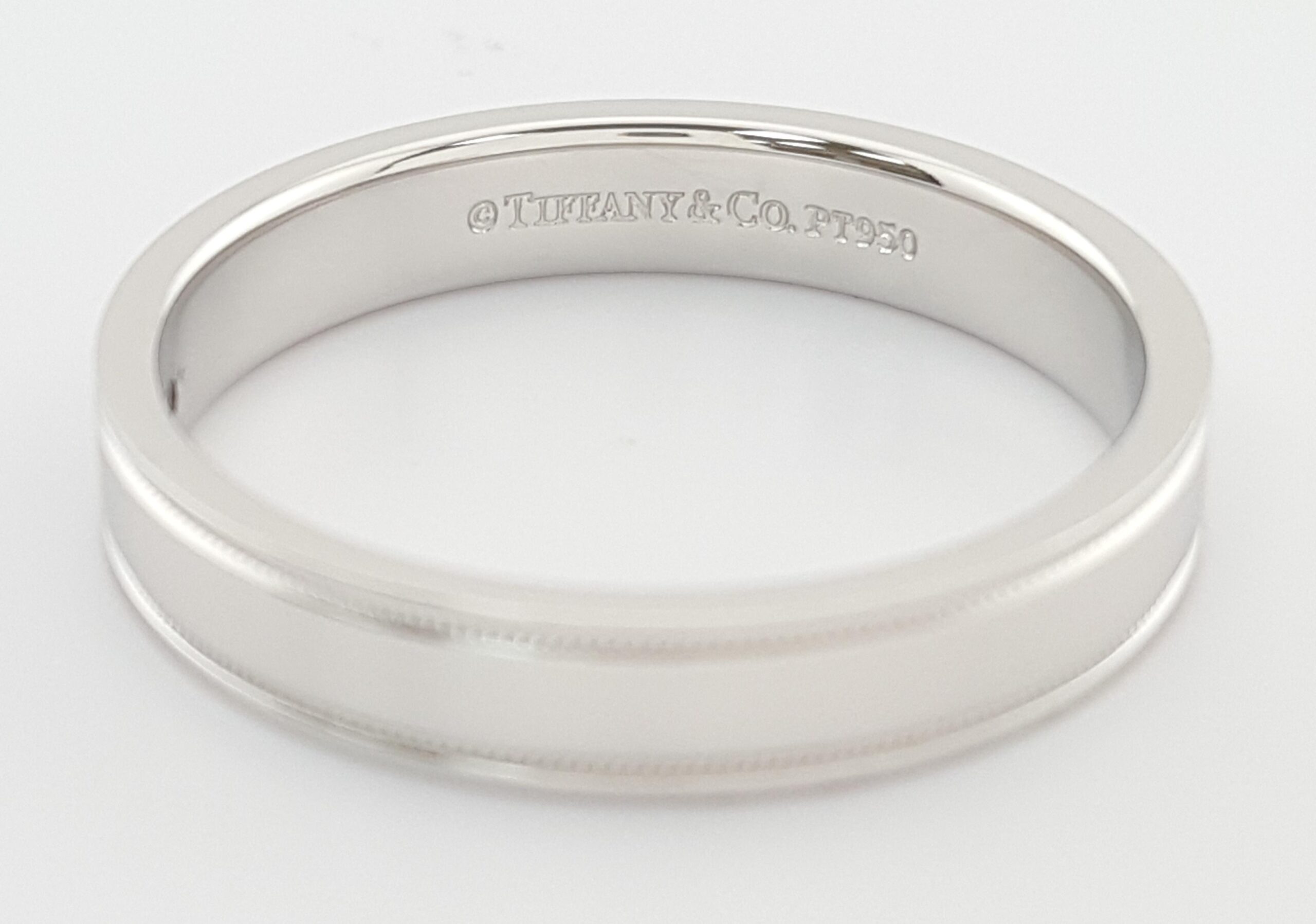 Tiffany & Co Together Diamond Double Migraine Wedding Band Ring Plat Rtl $2,650