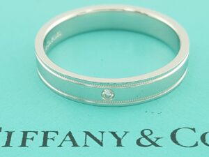 Tiffany & Co Together Diamond Double Migraine Wedding Band Ring Plat Rtl $2,650