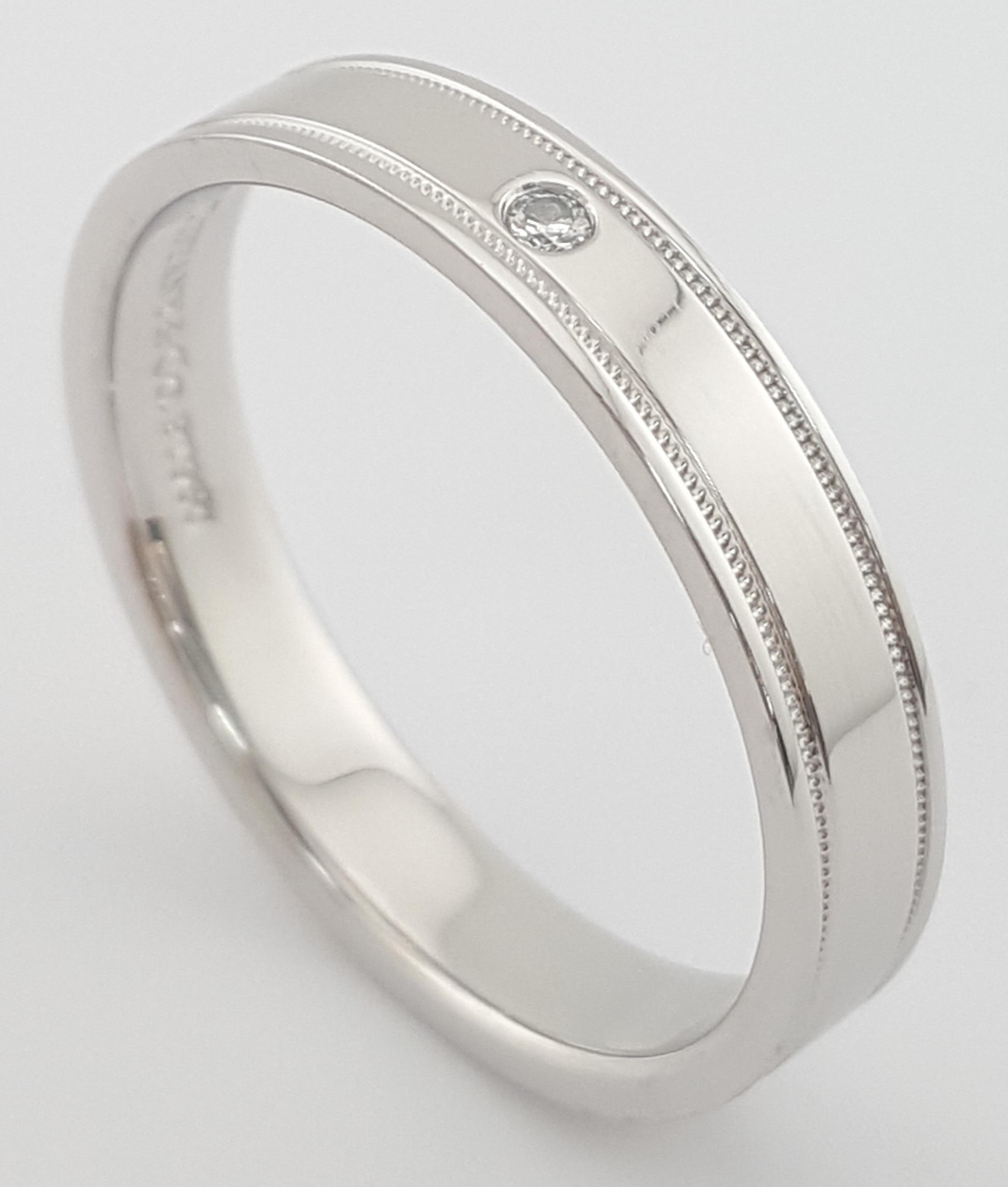 Tiffany & Co Together Diamond Double Migraine Wedding Band Ring Plat Rtl $2,650