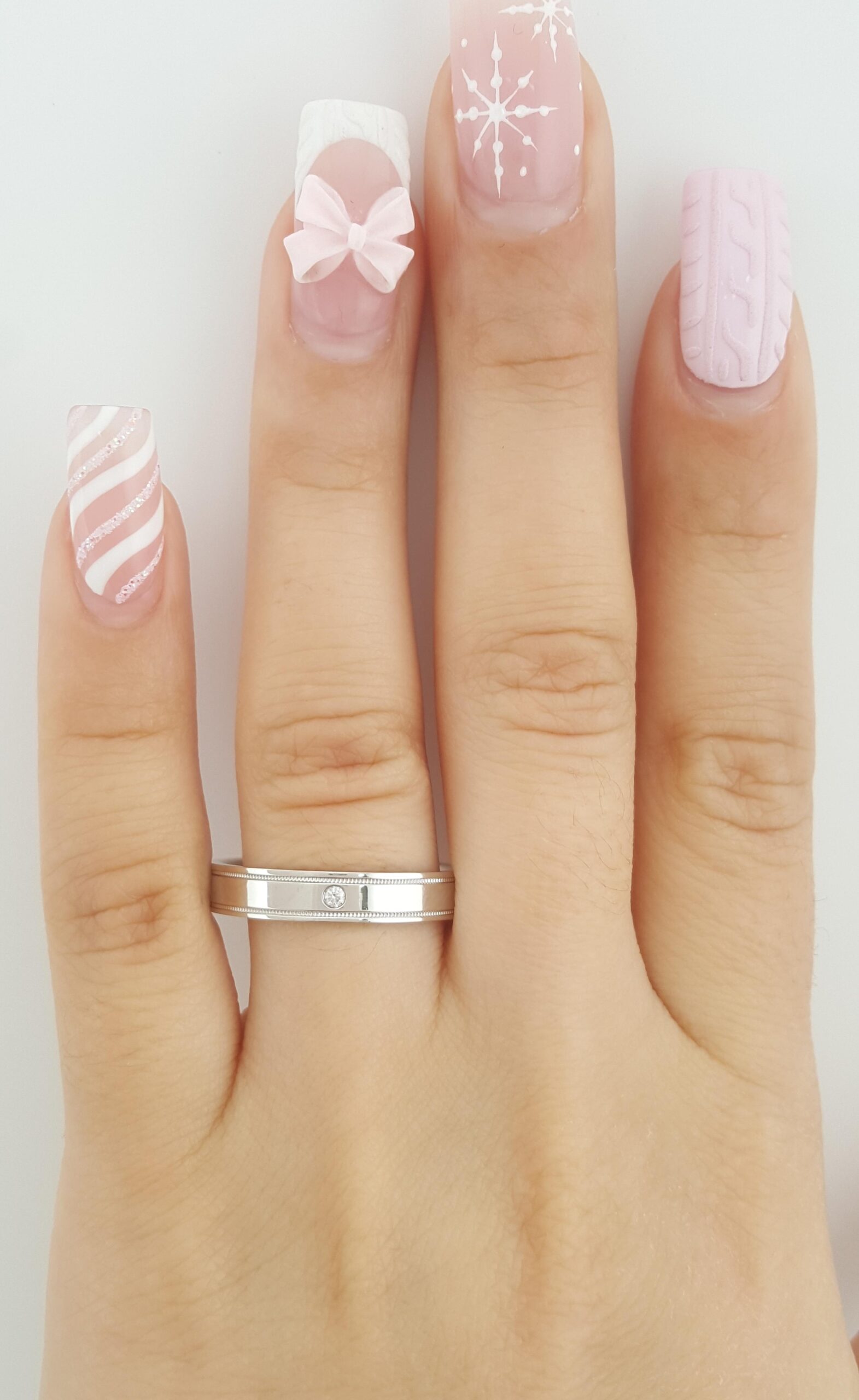 Tiffany & Co Together Diamond Double Migraine Wedding Band Ring Plat Rtl $2,650