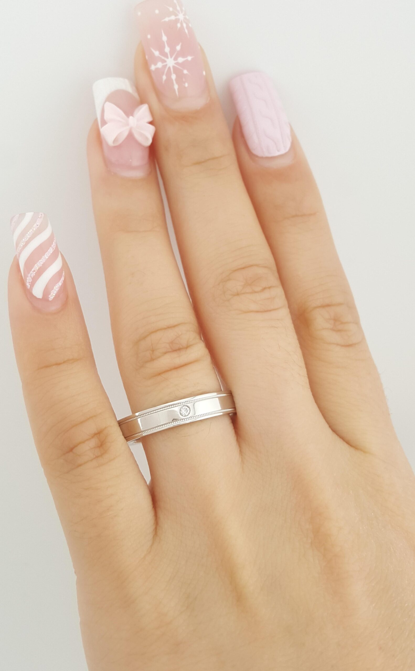 Tiffany & Co Together Diamond Double Migraine Wedding Band Ring Plat Rtl $2,650