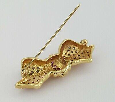 LeVian Le Vian 14K Yellow Gold 0.85 ct Pink Sapphire & Diamond Bow Pin Brooch
