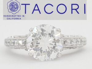 Tacori Platinum Semi-Mount Diamond Solitaire Engagement Ring 0.25 ct Rtl $4,870