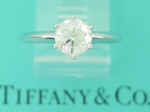 Tiffany & Co Round Diamond Solitaire Platinum Engagement Ring 0.82 ct