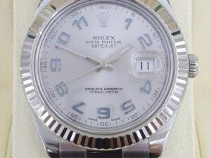 Rolex DateJust II 116334 41 mm Oyster SS & 18K White Gold W/ Box & Card