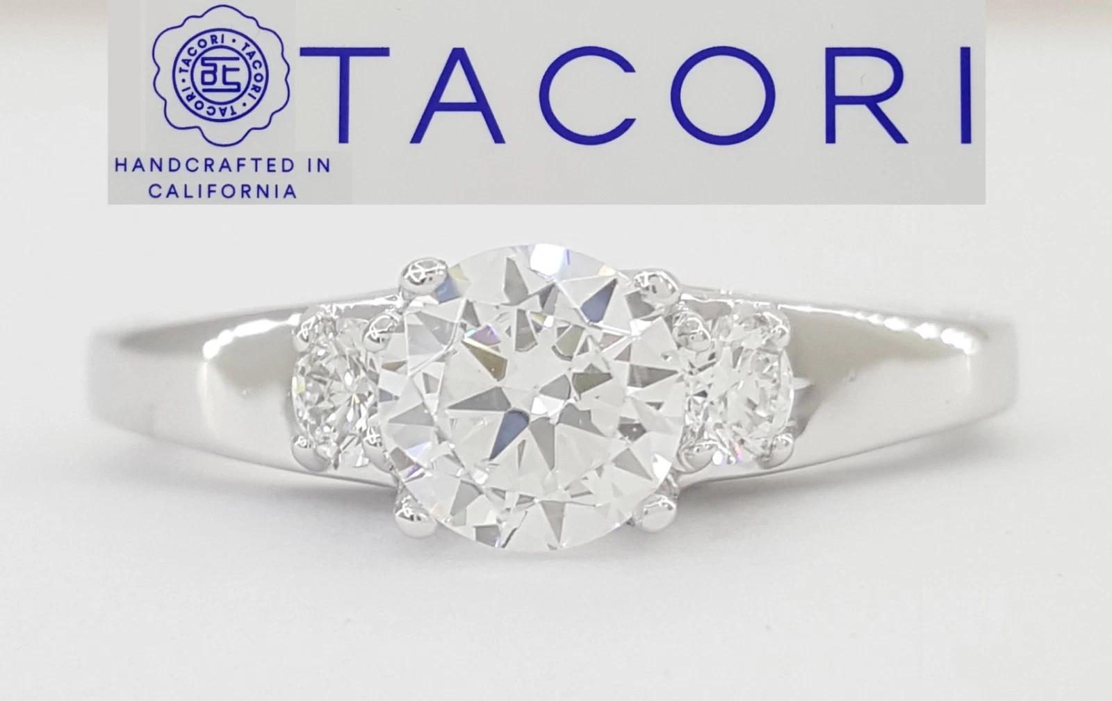 Tacori Neotare Three-Stone Round Semi-Mount 0.33 ct Engagement Ring $6,790