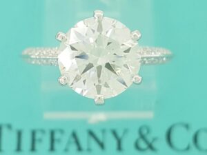 Tiffany & Co Solitaire Pave Diamond Engagement Ring 2.89 ct H/VVS1 Rtl $90K