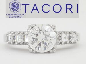 Tacori Platinum Diamond Semi-Mount Engagement Ring 0.52 ct Retail $5,570