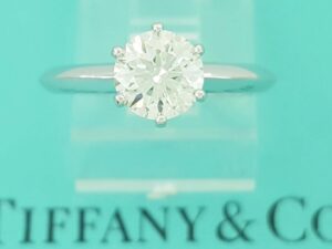 Tiffany & Co Round Diamond Solitaire Platinum Engagement Ring 0.9 ct Rtl $10,000