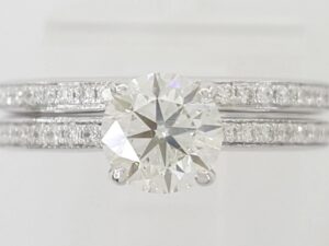 A.Jaffe Round Diamond Hidden Halo Engagement Ring Set 1.04 ct 14k Gold Rtl $10k