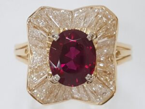 Oscar Heyman No Heat Oval Ruby & Diamond Ballerina Statement Ring 4.98 ct GIA