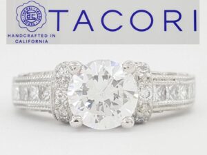 Tacori Semi-Mount Diamond Engagement Ring 0.45 ct Platinum Retail $4,930