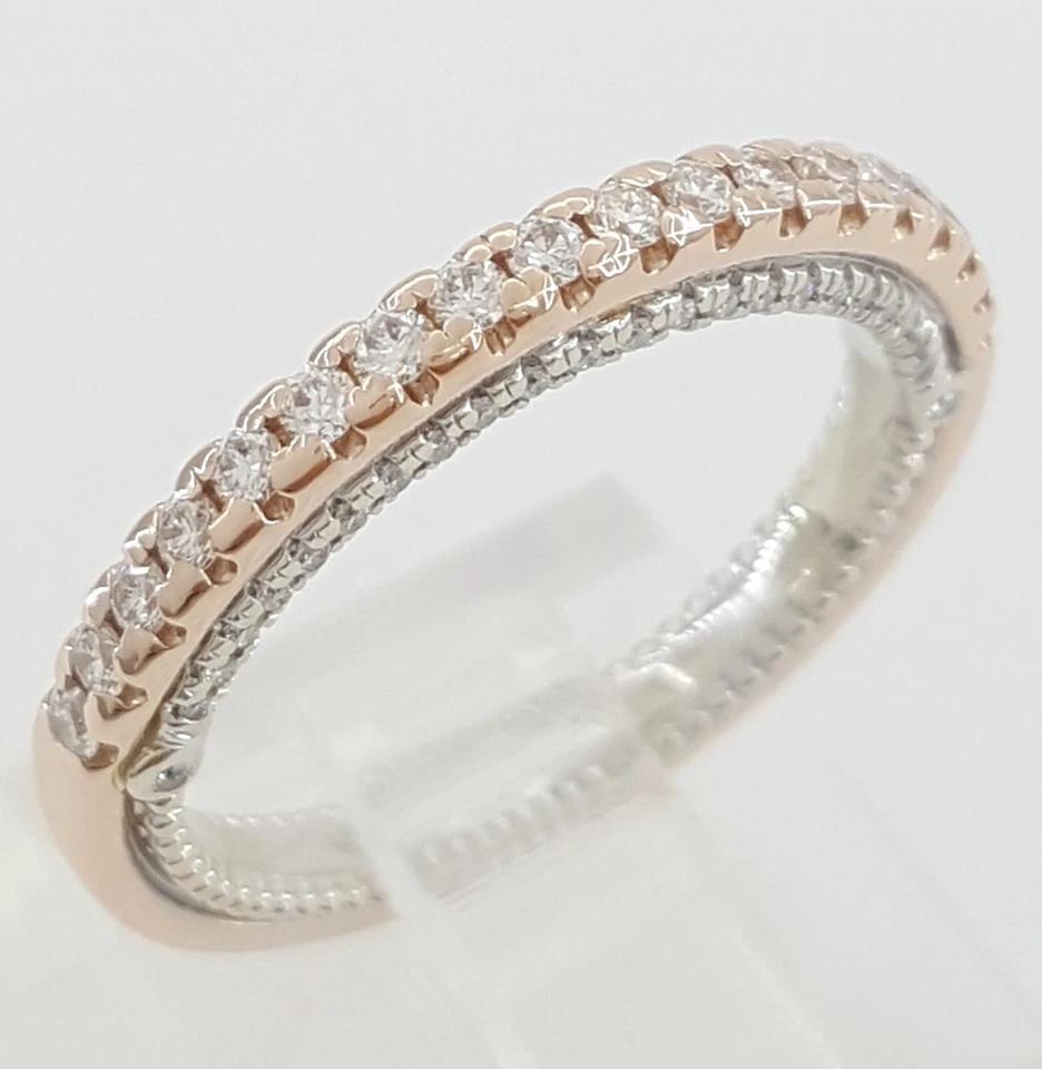 Verragio Couture Diamonds Wedding Band 14k Rose & White Gold 0.4 ct Retail 4.4k