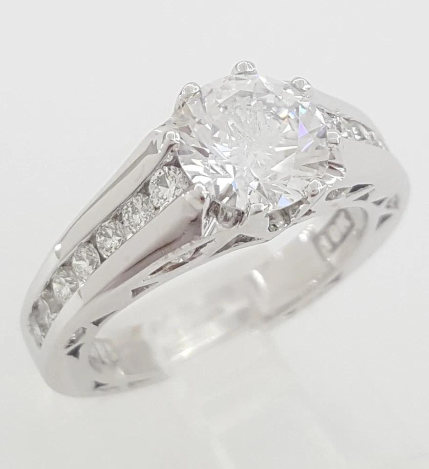 Tacori Crescent 18k White Gold Semi-Mount Diamond Engagement Ring 0.6 ct $6,050