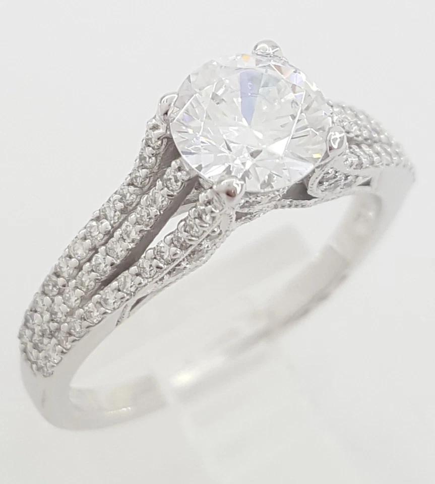 Tacori Semi-Mount Diamond 3 Row Engagement Ring 0.35 ct 18k Rtl $3,500