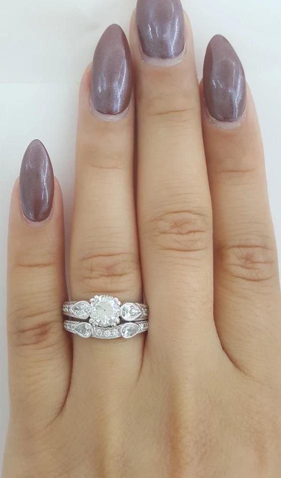 Vintage Old European Cut Diamond Engagement Wedding Ring 2.34 ct 14k