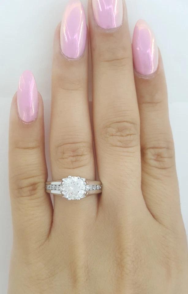 Tacori Crescent 18k White Gold Semi-Mount Diamond Engagement Ring 0.6 ct $6,050