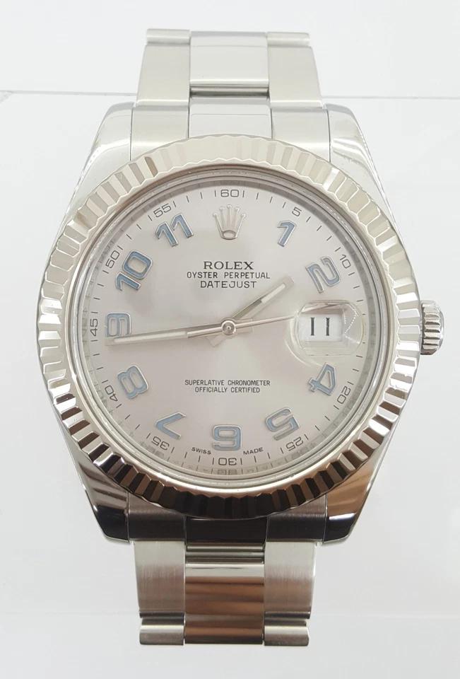 Rolex DateJust II 116334 41 mm Oyster SS & 18K White Gold W/ Box & Card