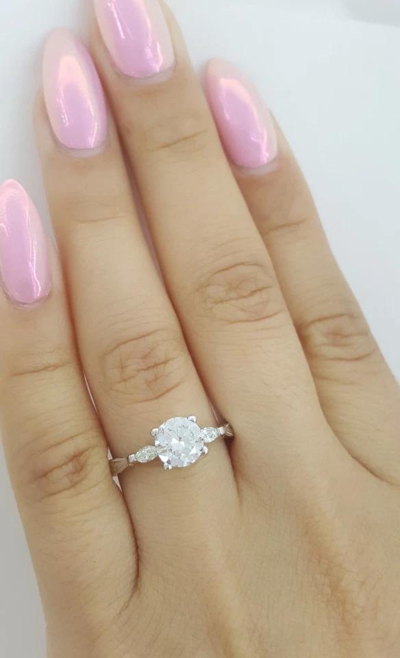 Tacori Round Semi-Mount Three Stone Engagement Ring 0.12 ct Plat & 18k Rt $2,990