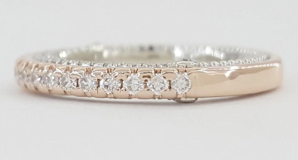 Verragio Couture Diamonds Wedding Band 14k Rose & White Gold 0.4 ct Retail 4.4k