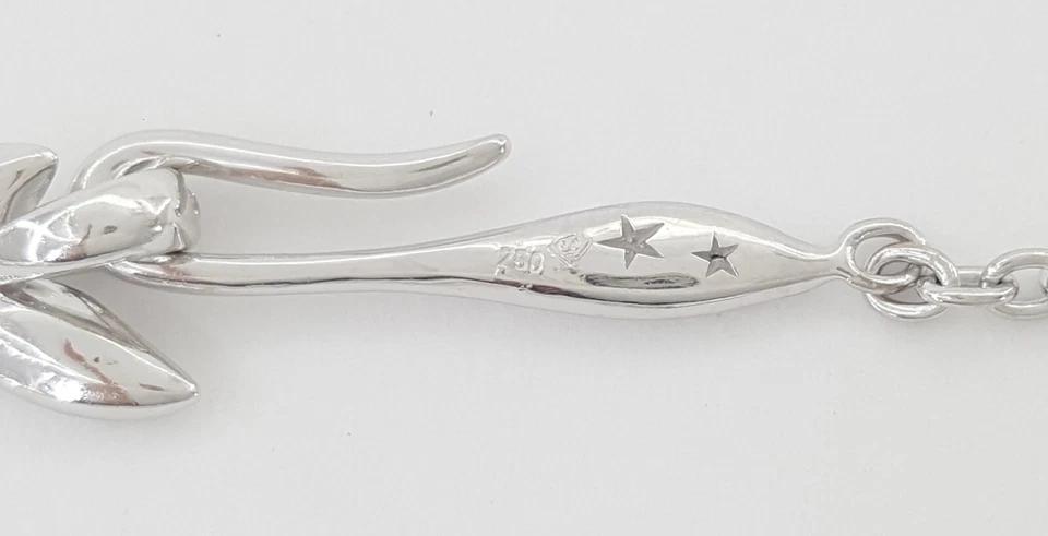 H. Stern Diamond Floral Leaf Necklace 0.5 ct 18k W Gold 47 Grams 17"