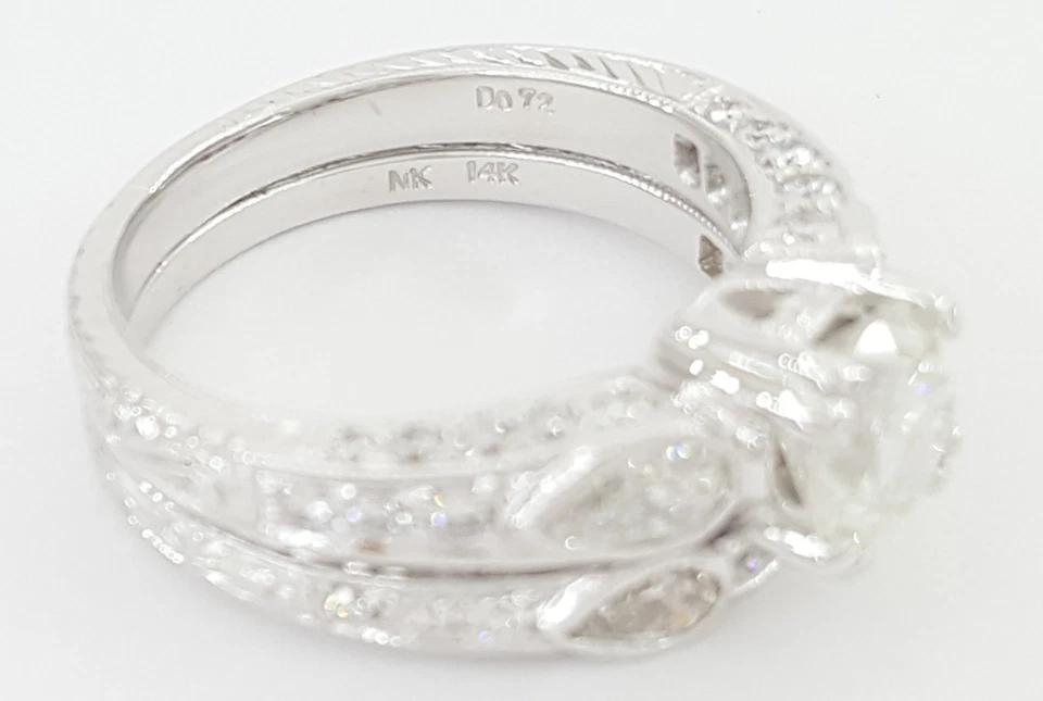 Vintage Old European Cut Diamond Engagement Wedding Ring 2.34 ct 14k