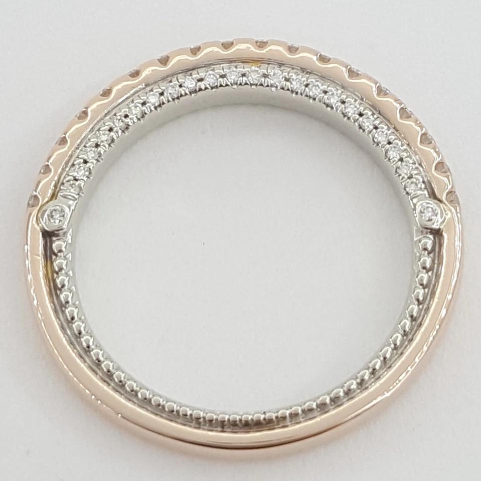 Verragio Couture Diamonds Wedding Band 14k Rose & White Gold 0.4 ct Retail 4.4k