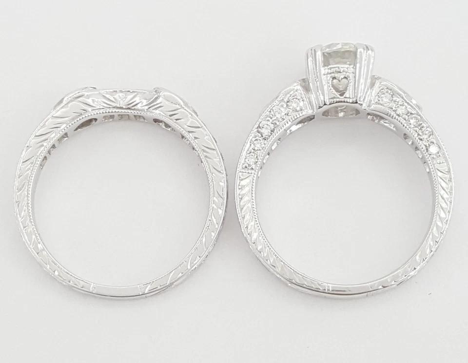 Vintage Old European Cut Diamond Engagement Wedding Ring 2.34 ct 14k