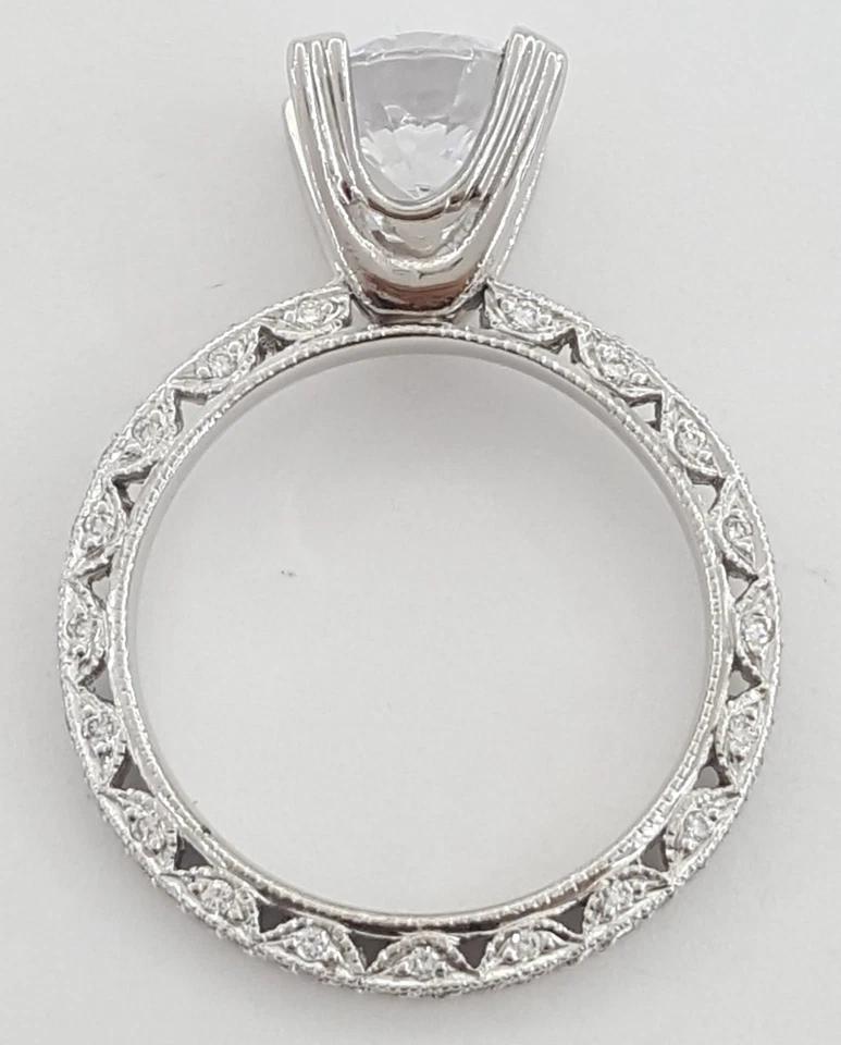 Tacori Platinum Semi-Mount Diamond Solitaire Engagement Ring 0.72 ct Rtl $7,010