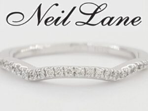 Neil Lane Diamond Contour Wedding Anniversary Band Ring 0.12 ct 14k White Gold