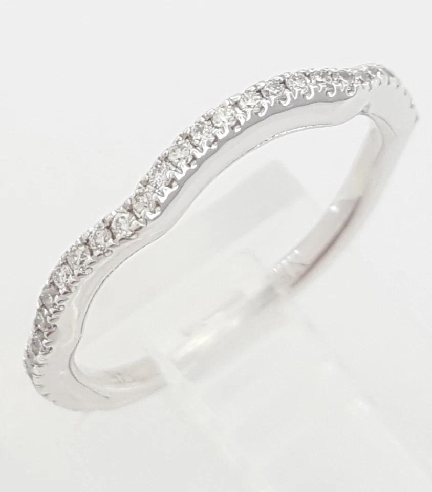 Neil Lane Diamond Contour Wedding Anniversary Band Ring 0.12 ct 14k White Gold