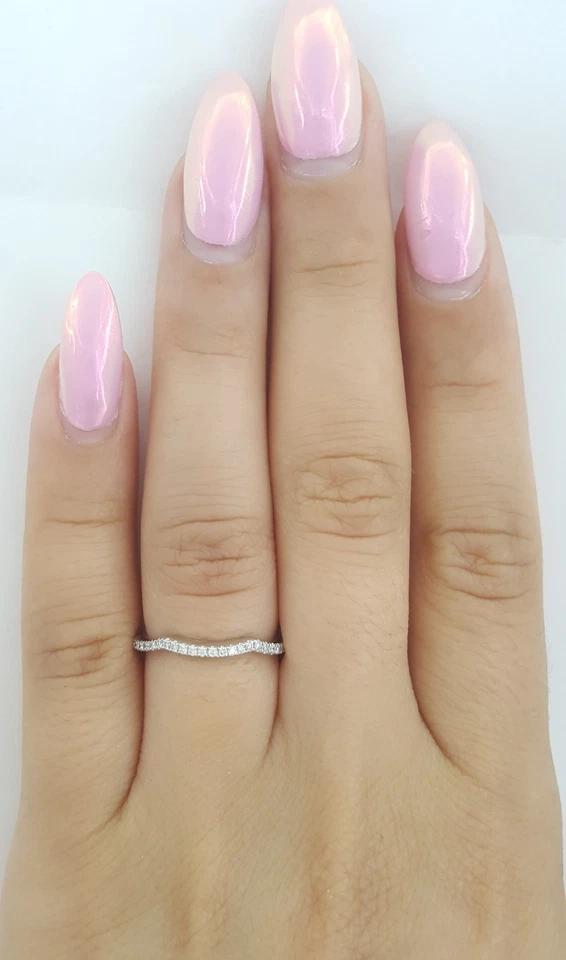 Neil Lane Diamond Contour Wedding Anniversary Band Ring 0.12 ct 14k White Gold