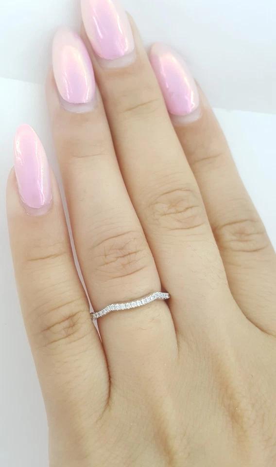 Neil Lane Diamond Contour Wedding Anniversary Band Ring 0.12 ct 14k White Gold