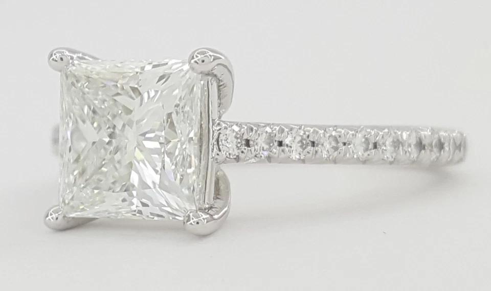 Tiffany & Co Novo Princess Cut Diamond Engagement Ring 1.7 ct Plat Retail $30K