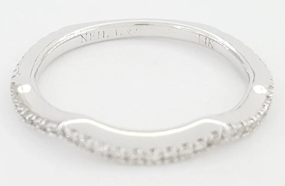 Neil Lane Diamond Contour Wedding Anniversary Band Ring 0.12 ct 14k White Gold
